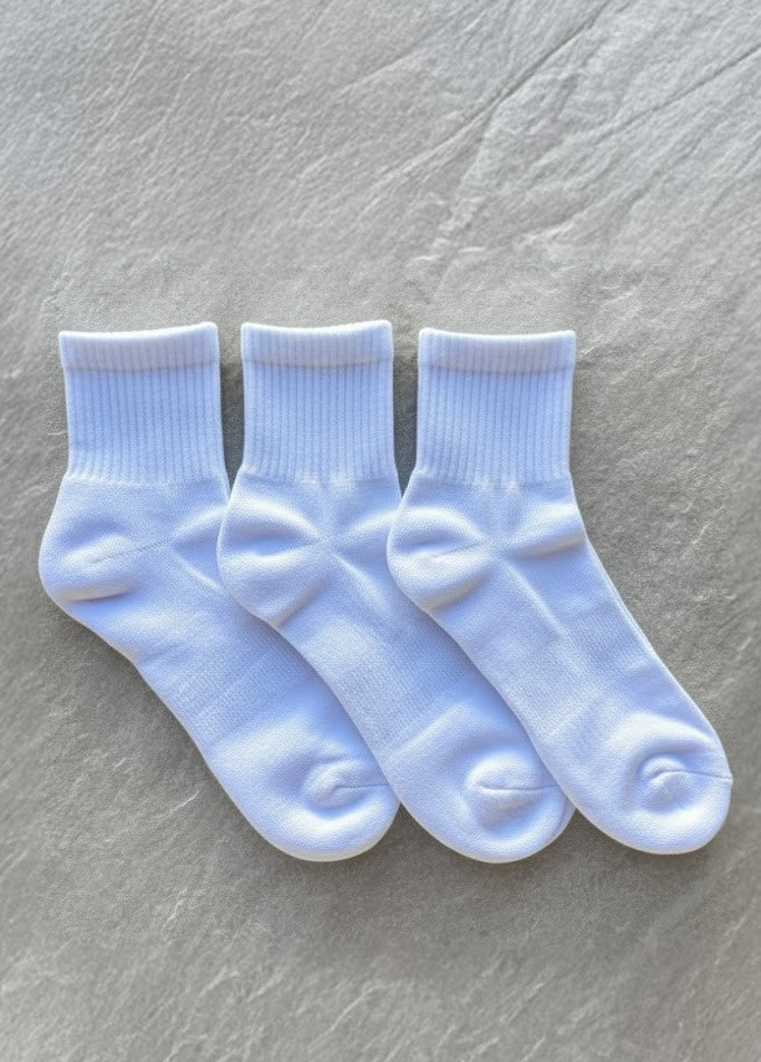 Classic Socks 3 Pack - Extra Short - White
