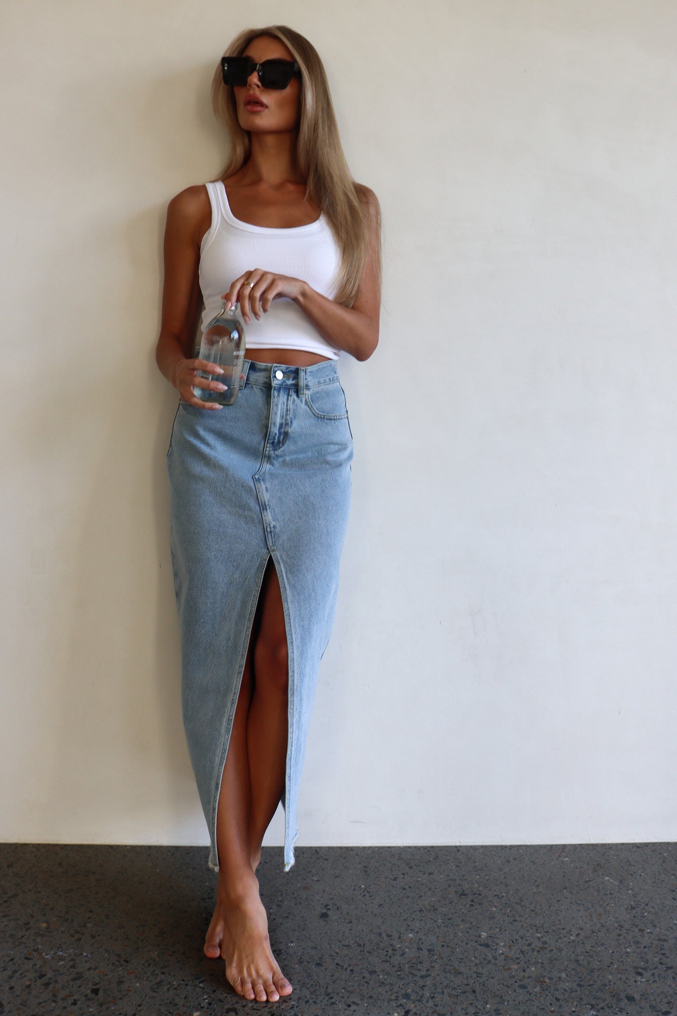 Ryder Denim Skirt - Light Wash